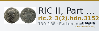 RIC II, Part 3 (second edition) Hadrian 3152 — CANOA