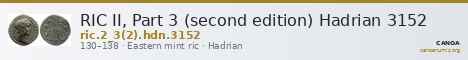 RIC II, Part 3 (second edition) Hadrian 3152 — CANOA
