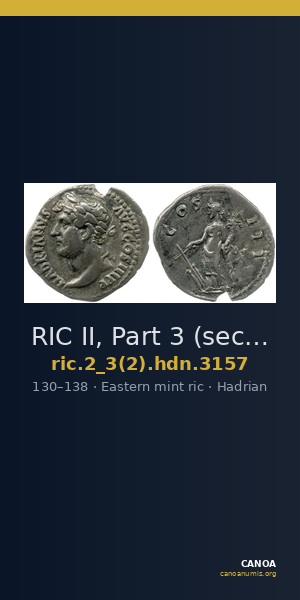 RIC II, Part 3 (second edition) Hadrian 3157 — CANOA