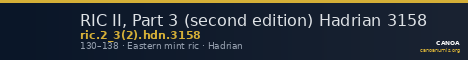 RIC II, Part 3 (second edition) Hadrian 3158 — CANOA