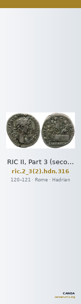 RIC II, Part 3 (second edition) Hadrian 316 — CANOA