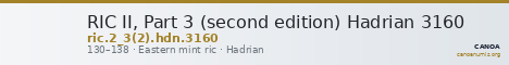 RIC II, Part 3 (second edition) Hadrian 3160 — CANOA
