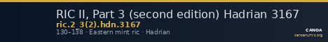 RIC II, Part 3 (second edition) Hadrian 3167 — CANOA