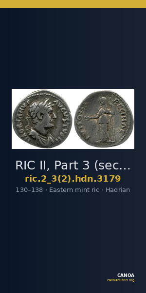 RIC II, Part 3 (second edition) Hadrian 3179 — CANOA