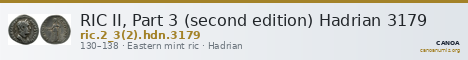 RIC II, Part 3 (second edition) Hadrian 3179 — CANOA