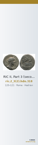 RIC II, Part 3 (second edition) Hadrian 318 — CANOA