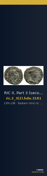 RIC II, Part 3 (second edition) Hadrian 3181 — CANOA