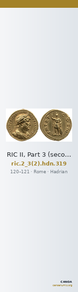 RIC II, Part 3 (second edition) Hadrian 319 — CANOA