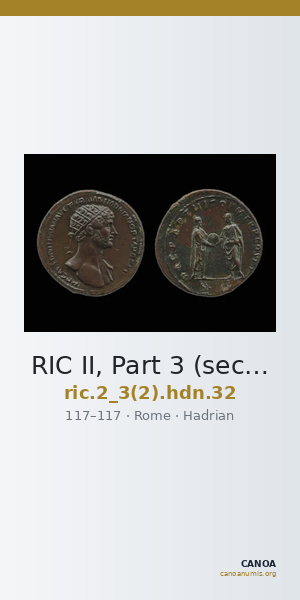 RIC II, Part 3 (second edition) Hadrian 32 — CANOA