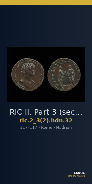 RIC II, Part 3 (second edition) Hadrian 32 — CANOA