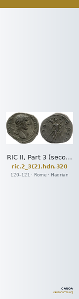 RIC II, Part 3 (second edition) Hadrian 320 — CANOA