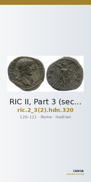RIC II, Part 3 (second edition) Hadrian 320 — CANOA