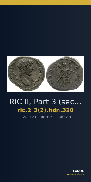 RIC II, Part 3 (second edition) Hadrian 320 — CANOA