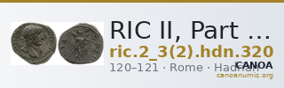 RIC II, Part 3 (second edition) Hadrian 320 — CANOA