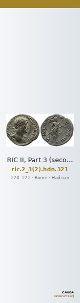 RIC II, Part 3 (second edition) Hadrian 321 — CANOA