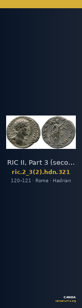 RIC II, Part 3 (second edition) Hadrian 321 — CANOA