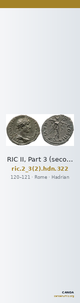 RIC II, Part 3 (second edition) Hadrian 322 — CANOA