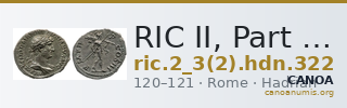 RIC II, Part 3 (second edition) Hadrian 322 — CANOA