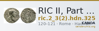 RIC II, Part 3 (second edition) Hadrian 325 — CANOA