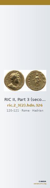 RIC II, Part 3 (second edition) Hadrian 326 — CANOA