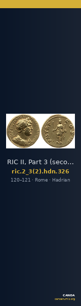 RIC II, Part 3 (second edition) Hadrian 326 — CANOA