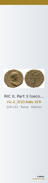 RIC II, Part 3 (second edition) Hadrian 329 — CANOA
