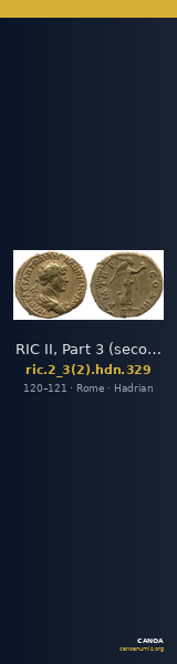 RIC II, Part 3 (second edition) Hadrian 329 — CANOA