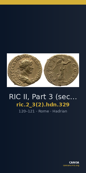 RIC II, Part 3 (second edition) Hadrian 329 — CANOA