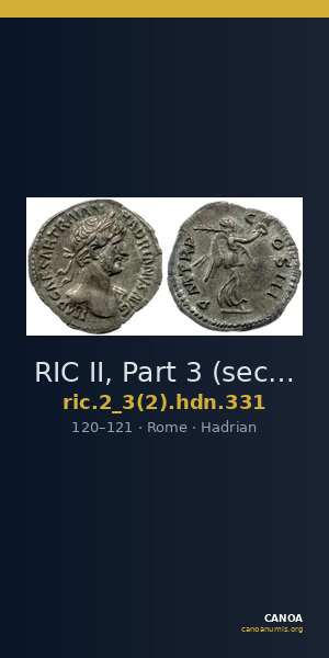 RIC II, Part 3 (second edition) Hadrian 331 — CANOA
