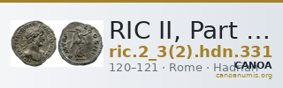 RIC II, Part 3 (second edition) Hadrian 331 — CANOA