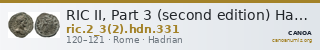 RIC II, Part 3 (second edition) Hadrian 331 — CANOA