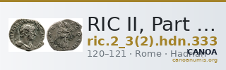 RIC II, Part 3 (second edition) Hadrian 333 — CANOA