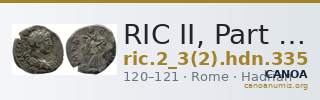 RIC II, Part 3 (second edition) Hadrian 335 — CANOA