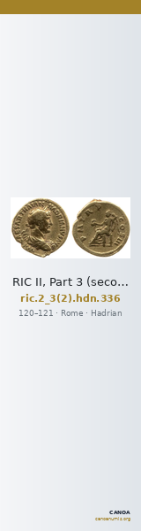 RIC II, Part 3 (second edition) Hadrian 336 — CANOA