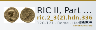 RIC II, Part 3 (second edition) Hadrian 336 — CANOA