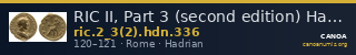RIC II, Part 3 (second edition) Hadrian 336 — CANOA