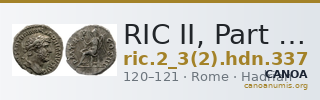 RIC II, Part 3 (second edition) Hadrian 337 — CANOA