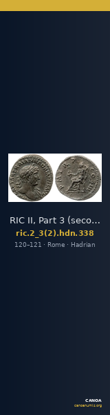RIC II, Part 3 (second edition) Hadrian 338 — CANOA
