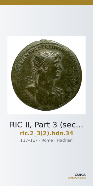 RIC II, Part 3 (second edition) Hadrian 34 — CANOA
