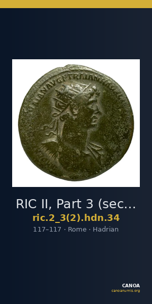 RIC II, Part 3 (second edition) Hadrian 34 — CANOA