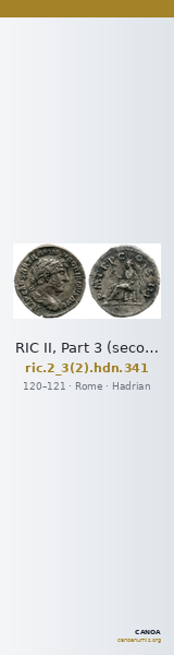 RIC II, Part 3 (second edition) Hadrian 341 — CANOA