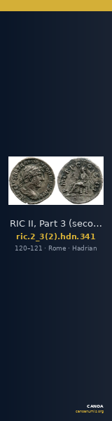 RIC II, Part 3 (second edition) Hadrian 341 — CANOA