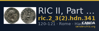 RIC II, Part 3 (second edition) Hadrian 341 — CANOA