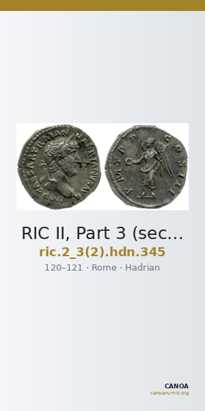 RIC II, Part 3 (second edition) Hadrian 345 — CANOA
