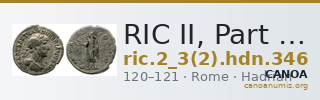RIC II, Part 3 (second edition) Hadrian 346 — CANOA