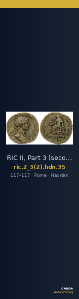 RIC II, Part 3 (second edition) Hadrian 35 — CANOA