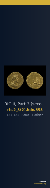 RIC II, Part 3 (second edition) Hadrian 353 — CANOA