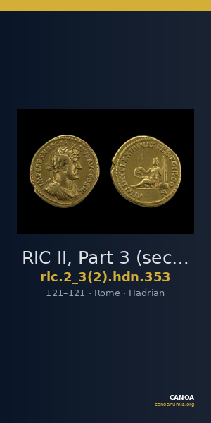 RIC II, Part 3 (second edition) Hadrian 353 — CANOA