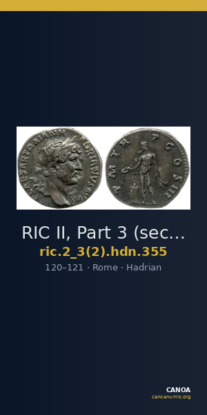 RIC II, Part 3 (second edition) Hadrian 355 — CANOA