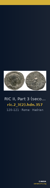 RIC II, Part 3 (second edition) Hadrian 357 — CANOA